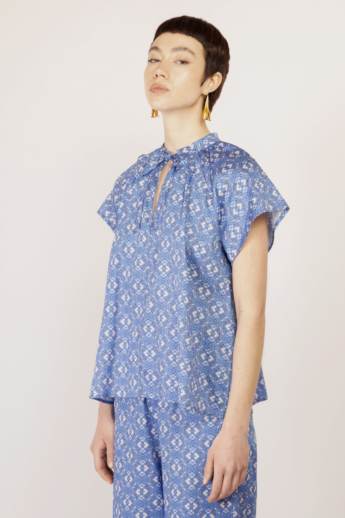 Image of CAMICIA MEDITERRANEO BANDANA BLU €137 - 50%
