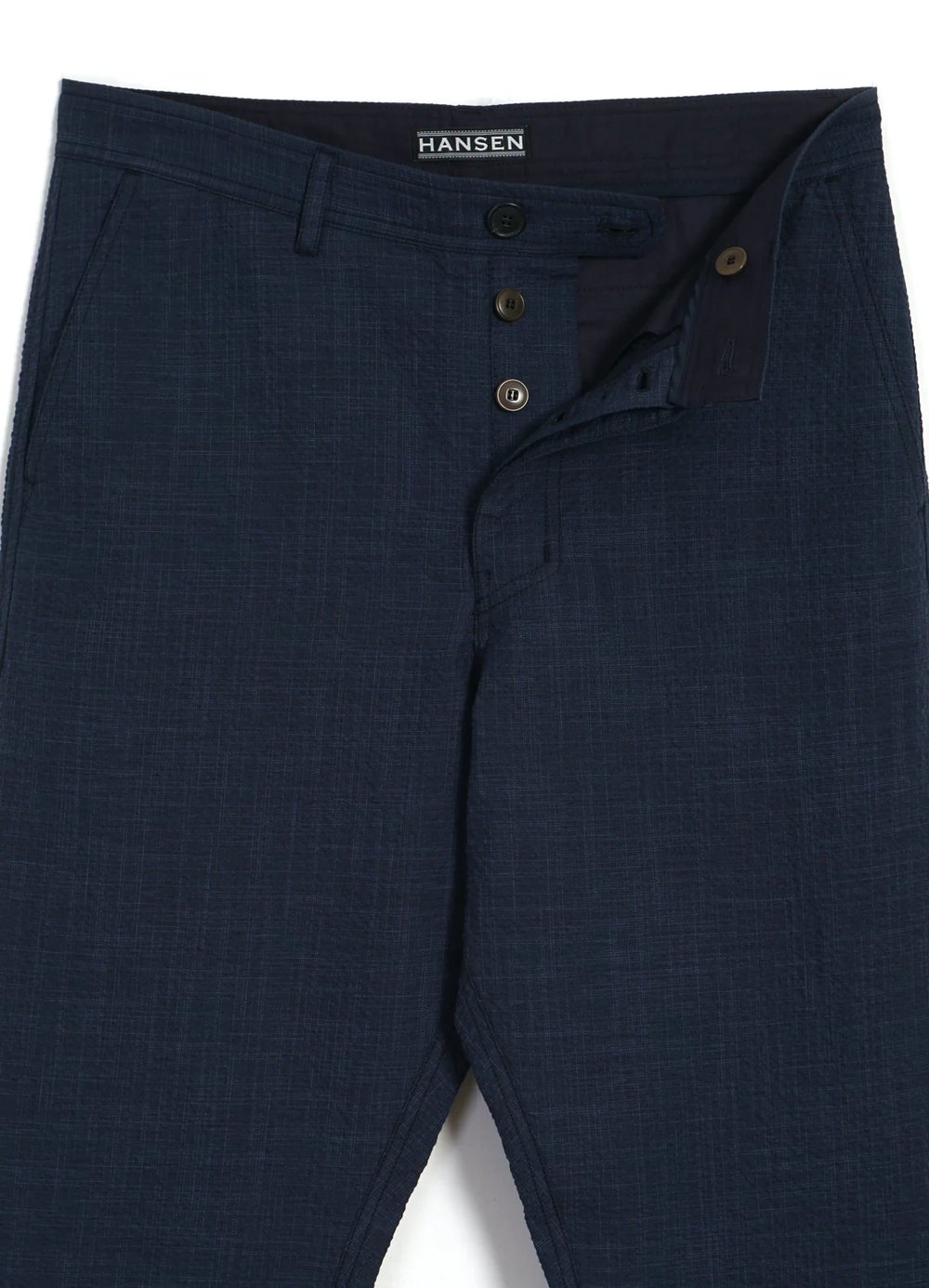 Hansen Garments KEN | Wide Cut Trousers | crinkle blue