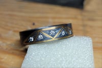 Image 2 of Diamond Geo-Inlay Ring Sz9.75