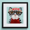 Cute Cat art print (Madame)