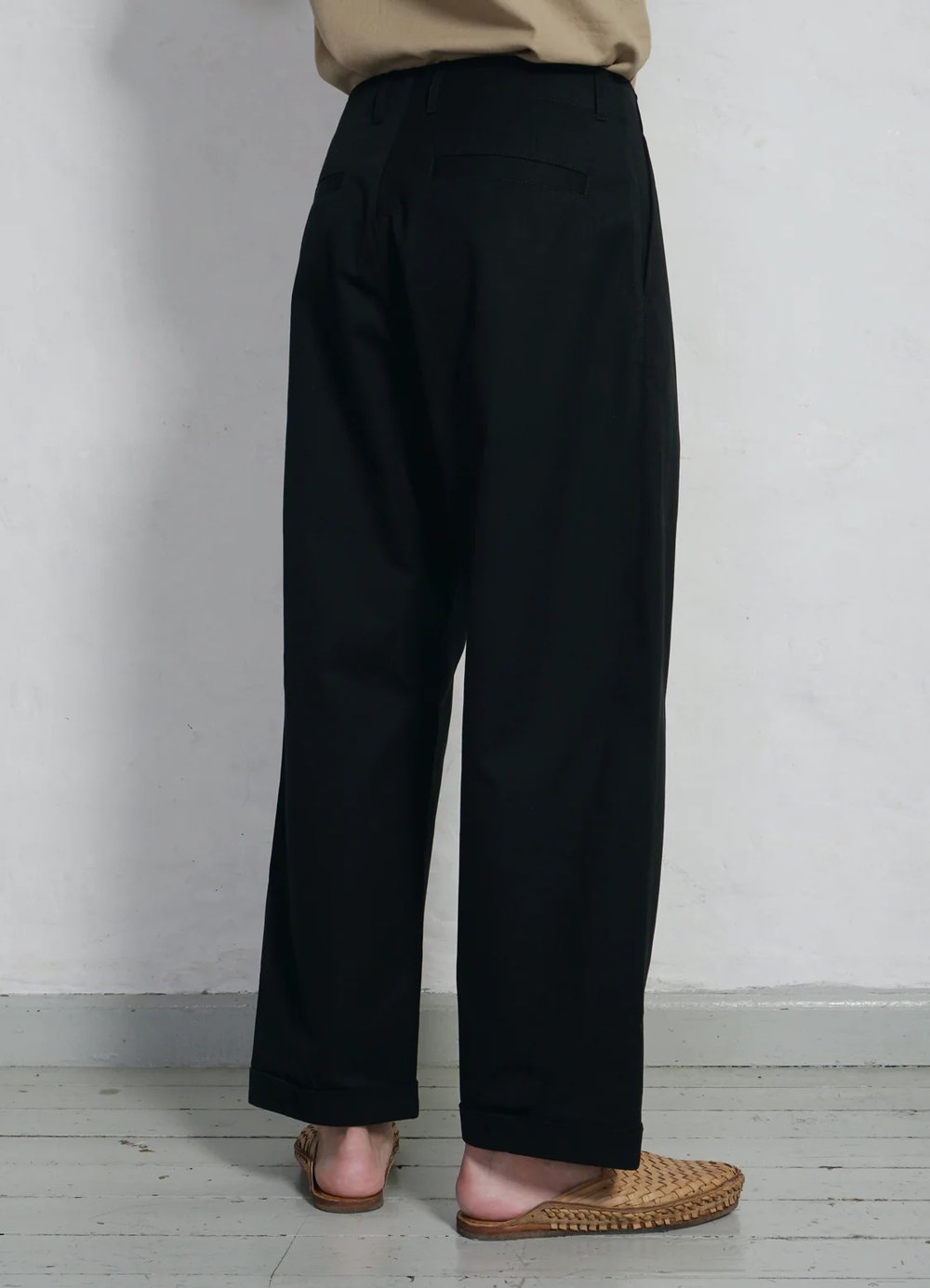Hansen Garments BOBBY | Wide Pleated Trousers | raven