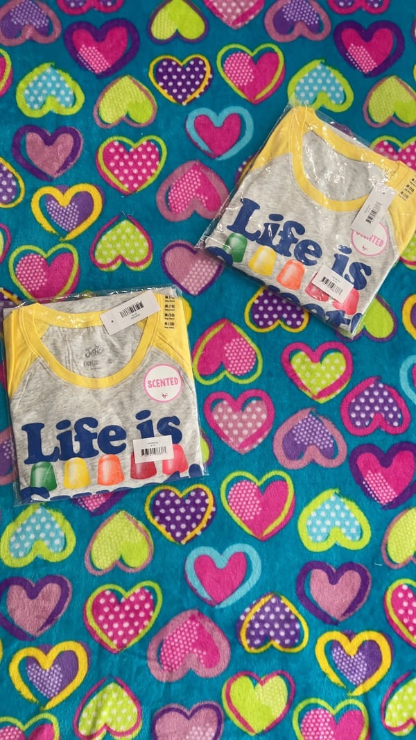 Image of JUSTICE DOTS Life is Sweet Long Sleeve Tee (Scented)