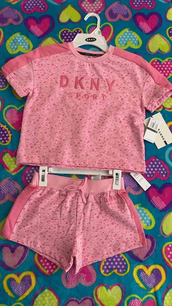 Image of DKNY Pink Flower Short Set