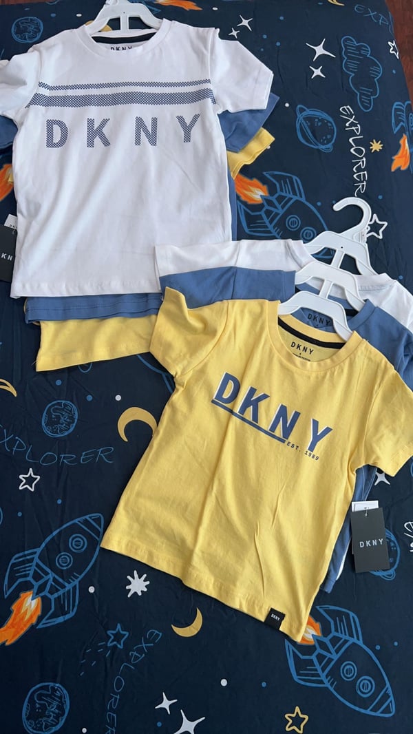 Image of DKNY 3 Pack Shirts (White, Blue, Yellow)
