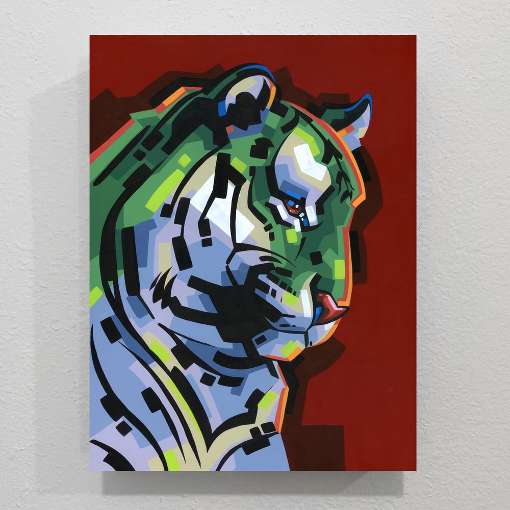 Green Tiger - Original 12x16" Painting