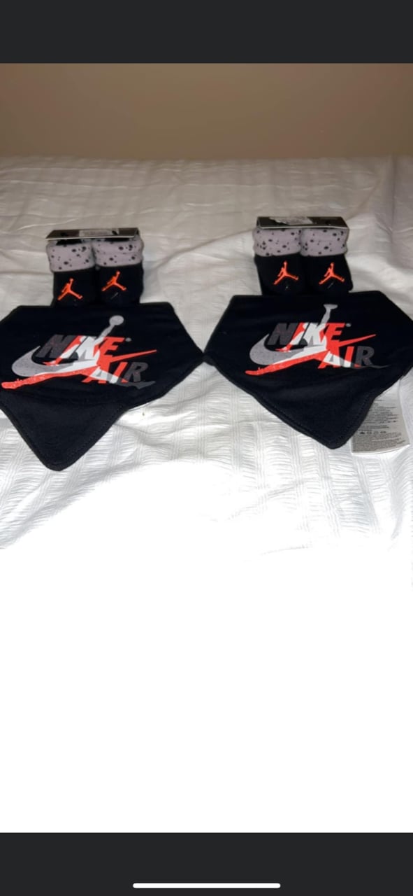 Image of JORDAN Bandana Style Bib/ Booties Set