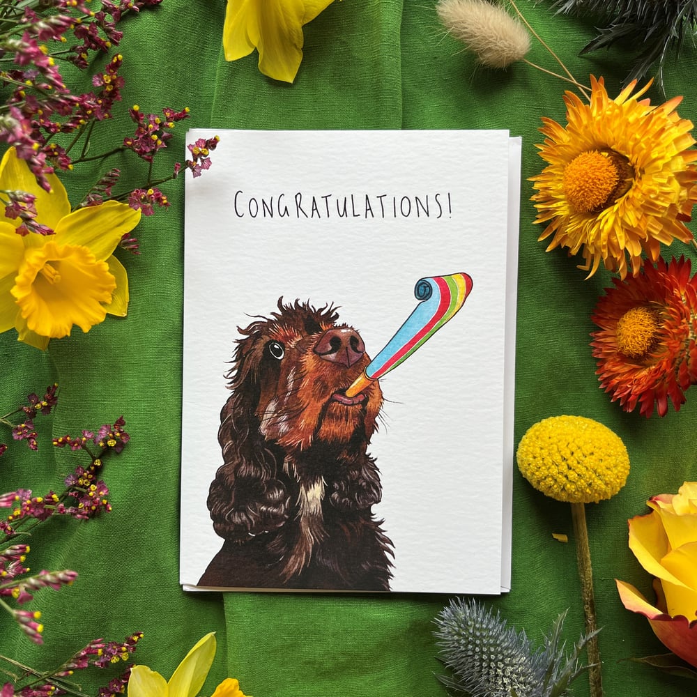 Image of congratulations cocker card
