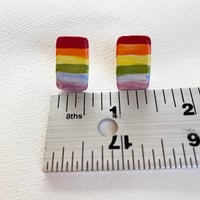 Image 2 of Rainbow Earrings - Rectangle