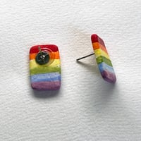 Image 4 of Rainbow Earrings - Rectangle