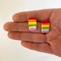 Image 3 of Rainbow Earrings - Rectangle