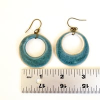 Image 2 of Hoop Earrings - Porcelain Turquoise
