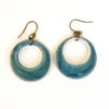 Hoop Earrings - Porcelain Turquoise