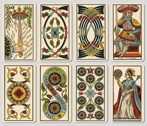 Image of Grimaud's Arnoult Besançon Tarot, c. 1891