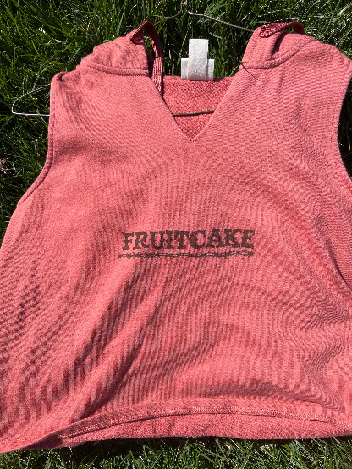 Image of Fruitcake Cropped Sleeveless Hoodie (M)