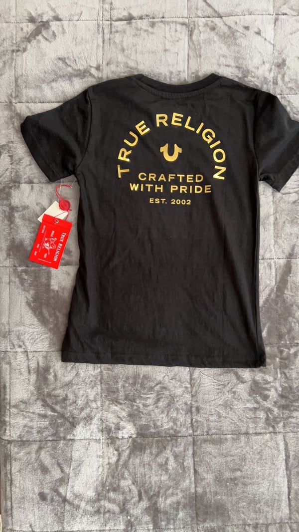 Image of True Religion Black/Gold Tee