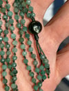 Emerald Hand Knotted Tassel Necklace