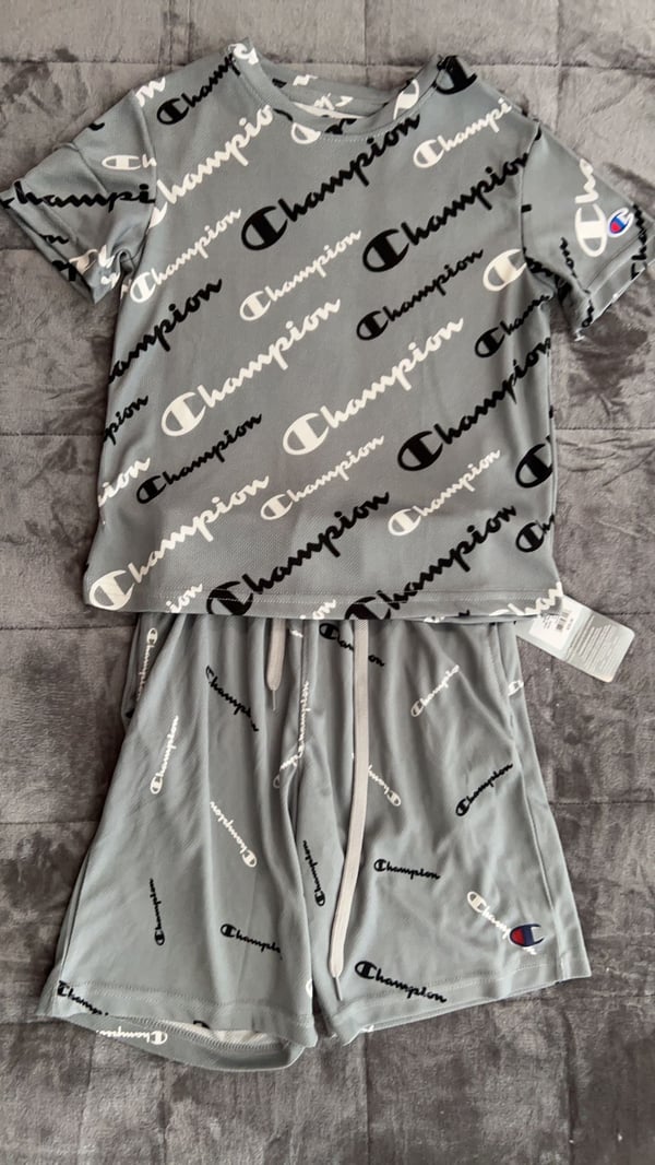 Image of Champion Gray/Black 2 piece set