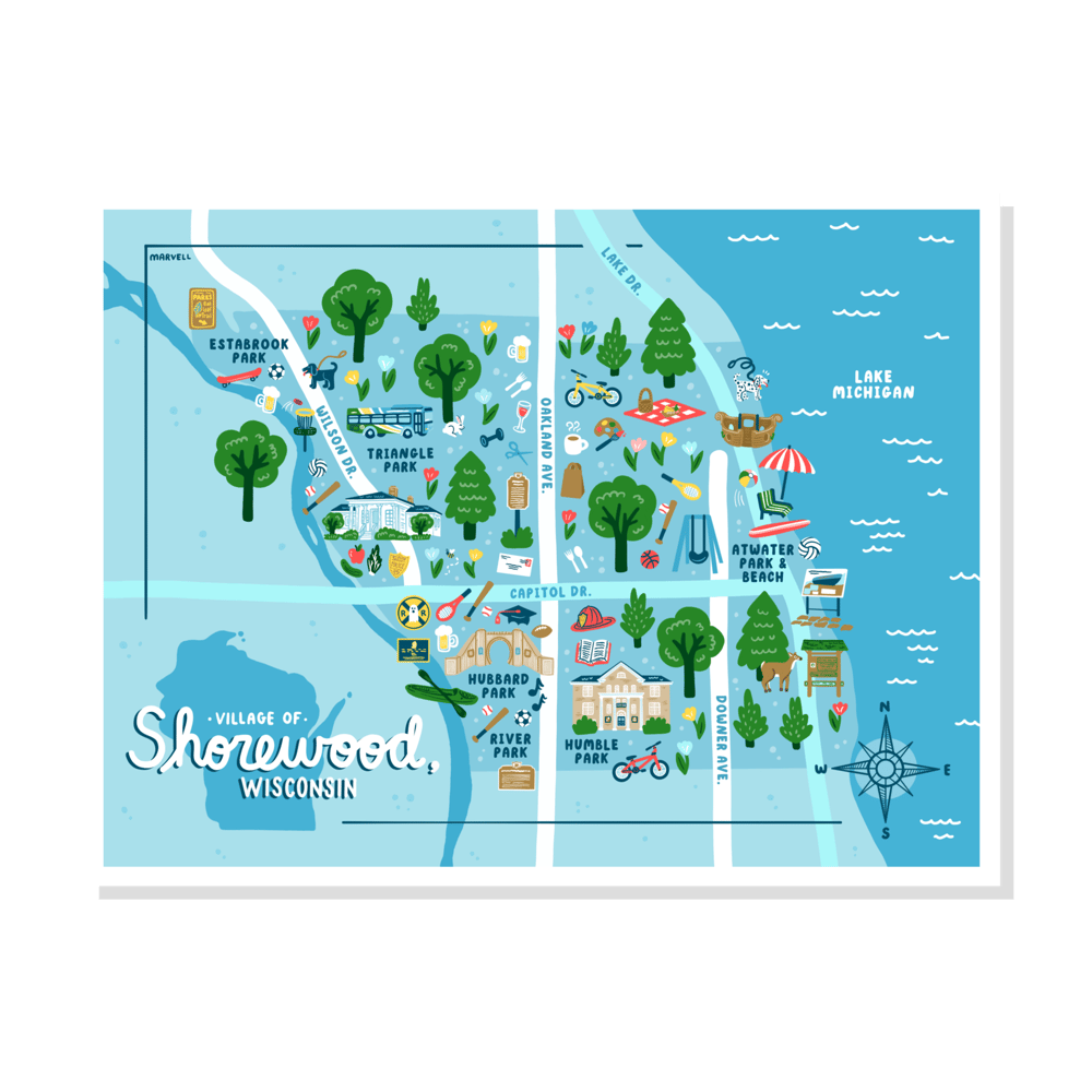Image of Shorewood Map - *PRESALE