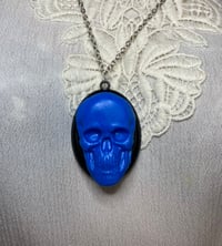 Image 1 of Blue Skull Protection Gris Gris Necklace by Ugly Shyla 