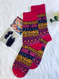 Pink afro socks