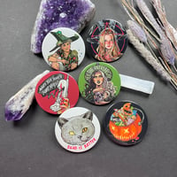 Image 1 of Witch & Horror Button Magnets