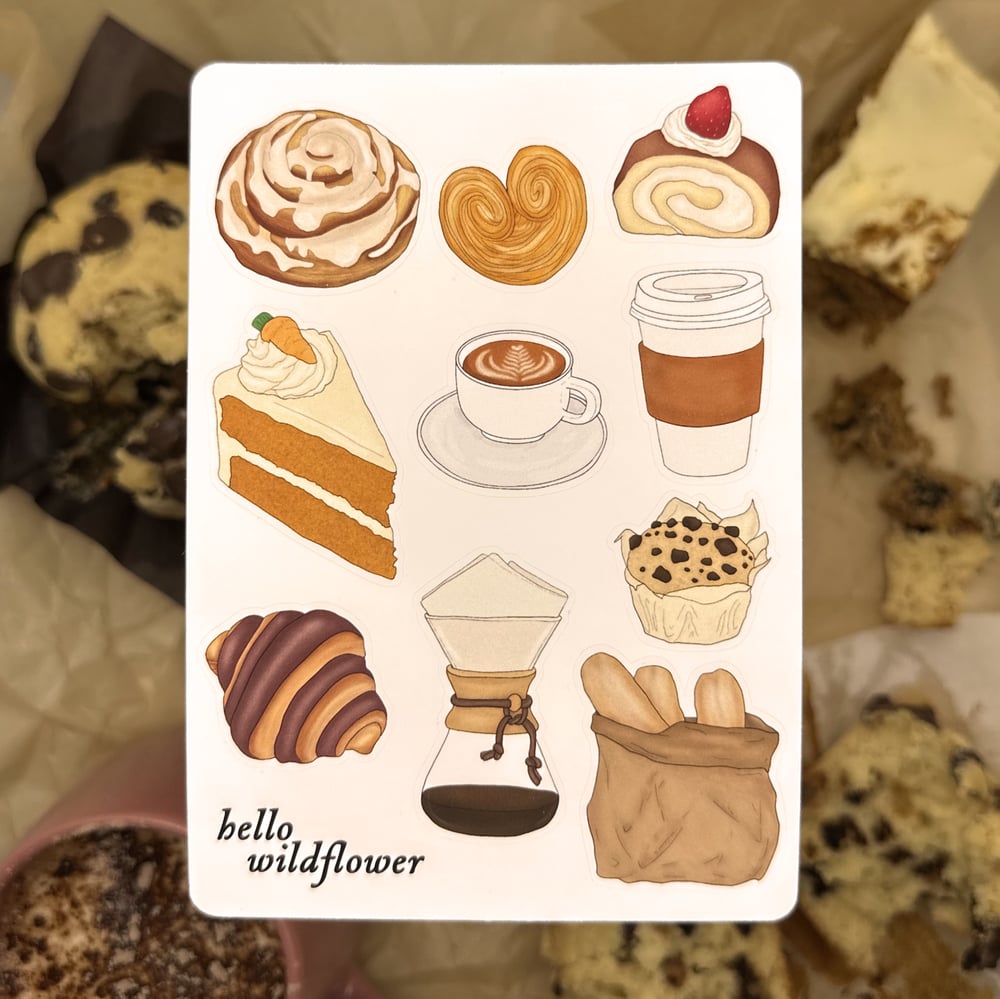 Image of Cozy Cafe Sticker Sheet