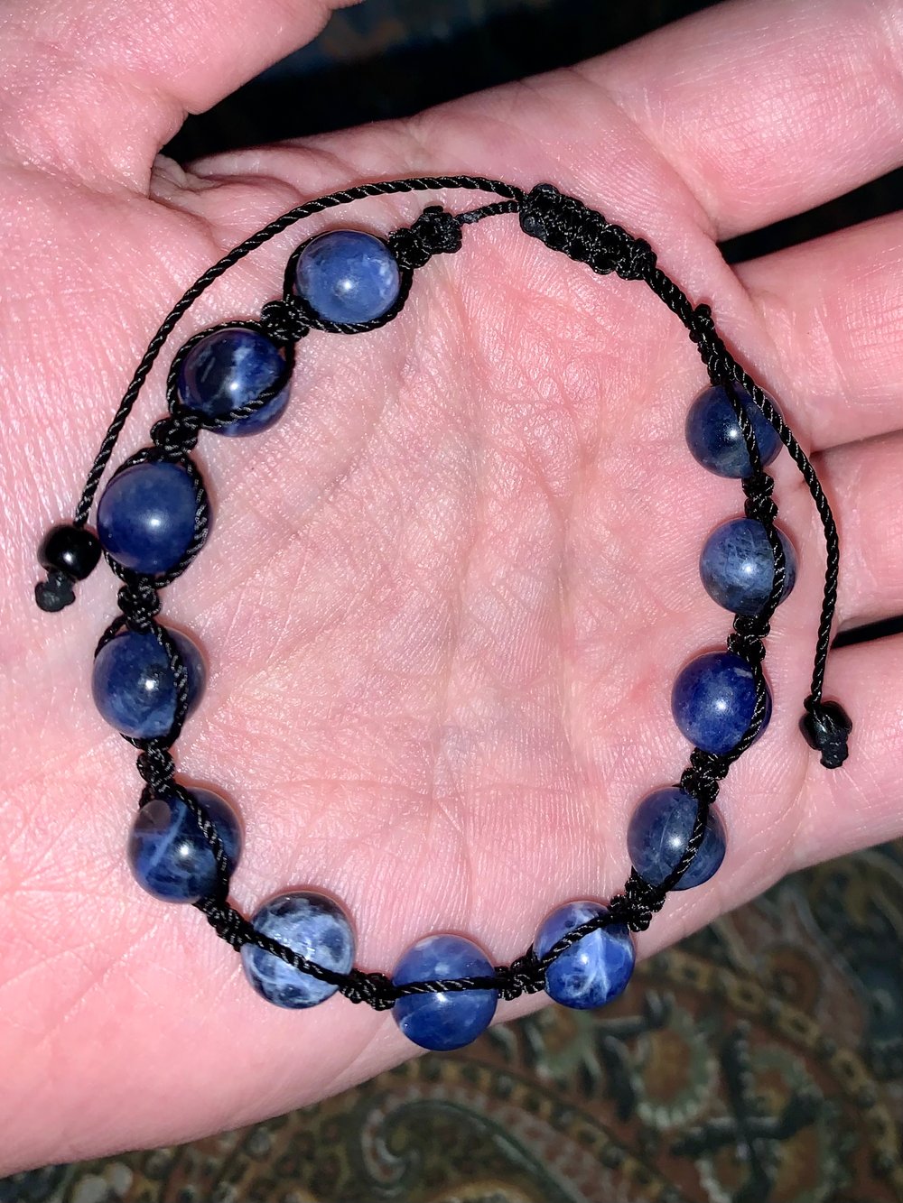 sodalite macrame bracelet