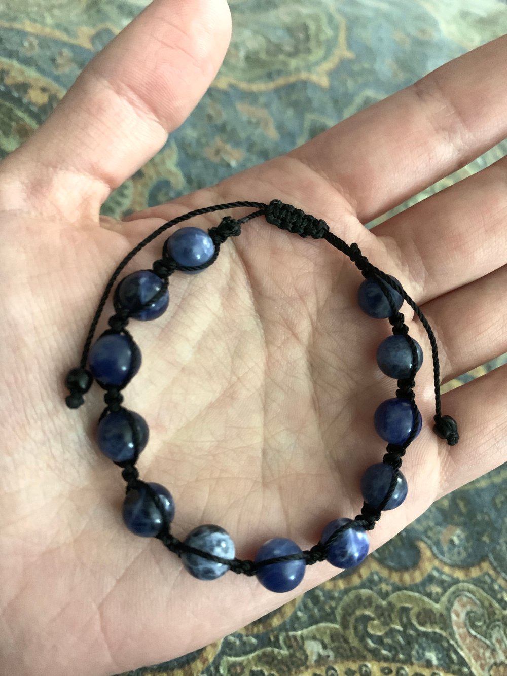 sodalite macrame bracelet