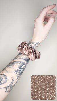 Bull Skull Satin Scrunchie
