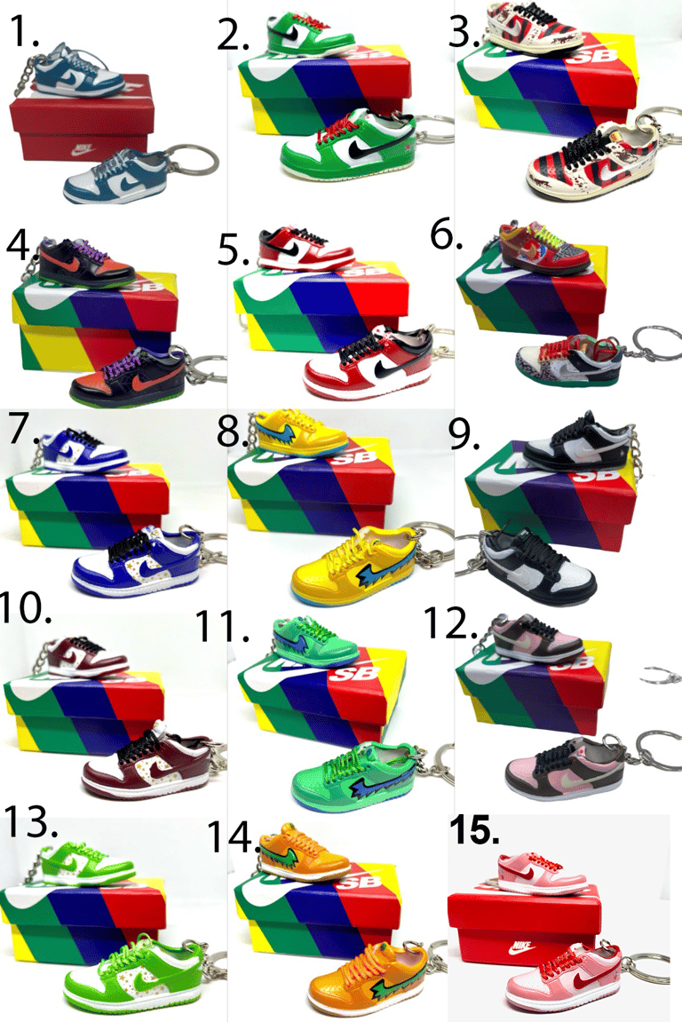 Dunks 3D Hand- Painted Mini Sneakers