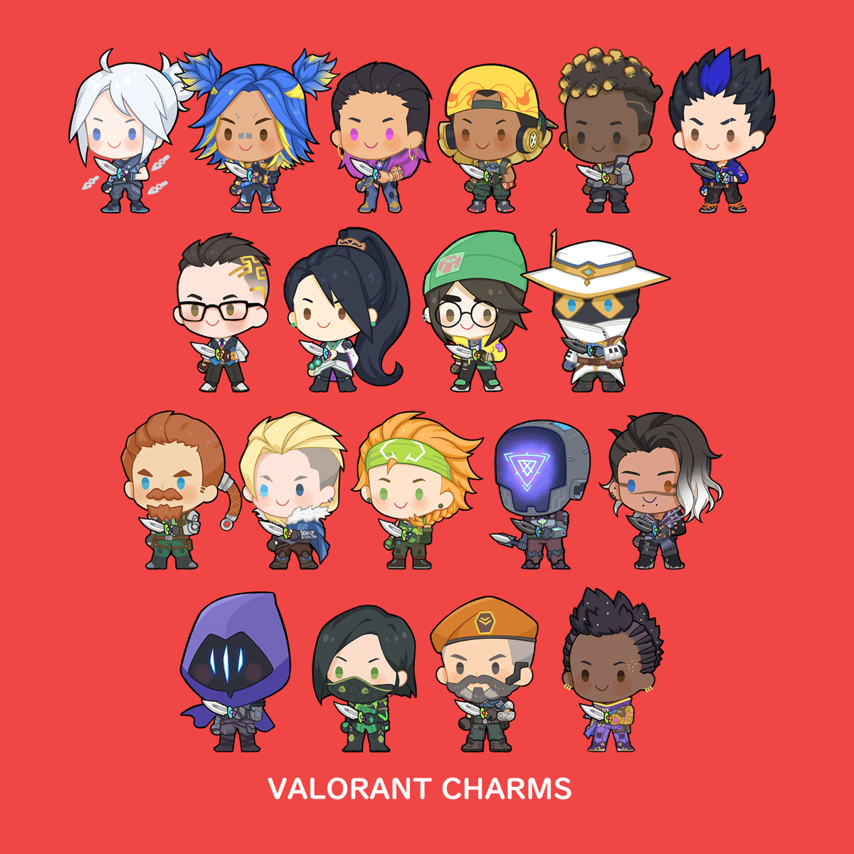 Valorant Knife Mini Charms | kyupls