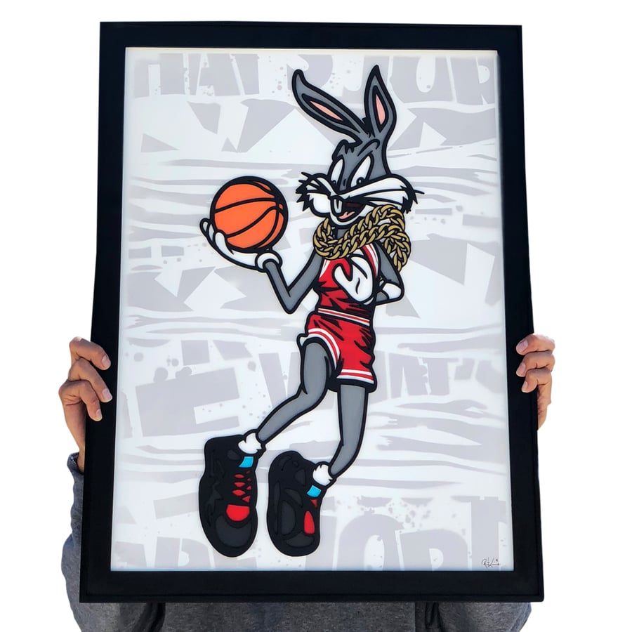 Image of Bugs 85 / Mixed Media on Wood Panel / 18" x 24"