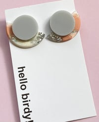 Image 2 of Audrey Stud Gray & Peach