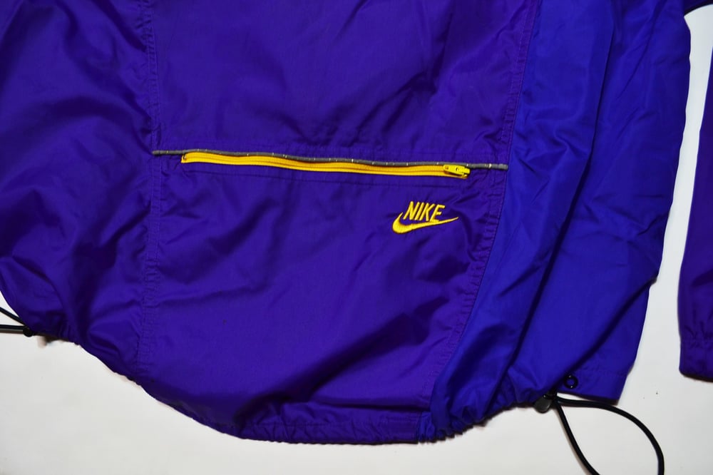 Image of Vintage 1990's Nike Air Echelon Purple & Blue Windbreaker Cycling Jacket Sz.L