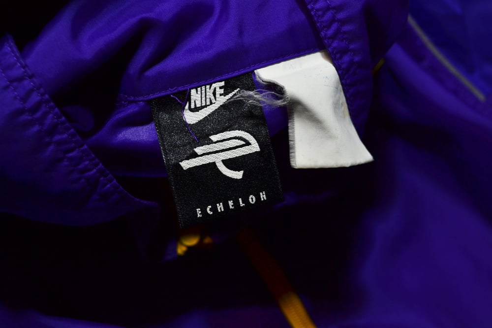 Image of Vintage 1990's Nike Air Echelon Purple & Blue Windbreaker Cycling Jacket Sz.L