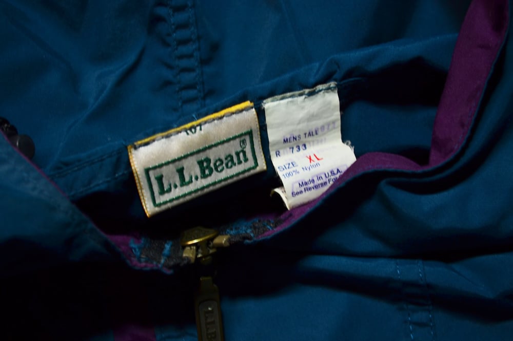 Image of Vintage 1990's LL Bean Teal & Green Anorak Windbreaker Jacket Sz.XL