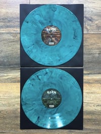 Image 3 of REZN - Let it Burn. 2LP. Transparent green, solid white, black marbled.