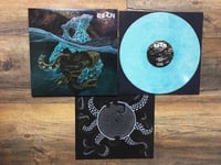 Image 2 of REZN - Calm Black Water. LP. Crystal clear, transparent blue, white marbled.