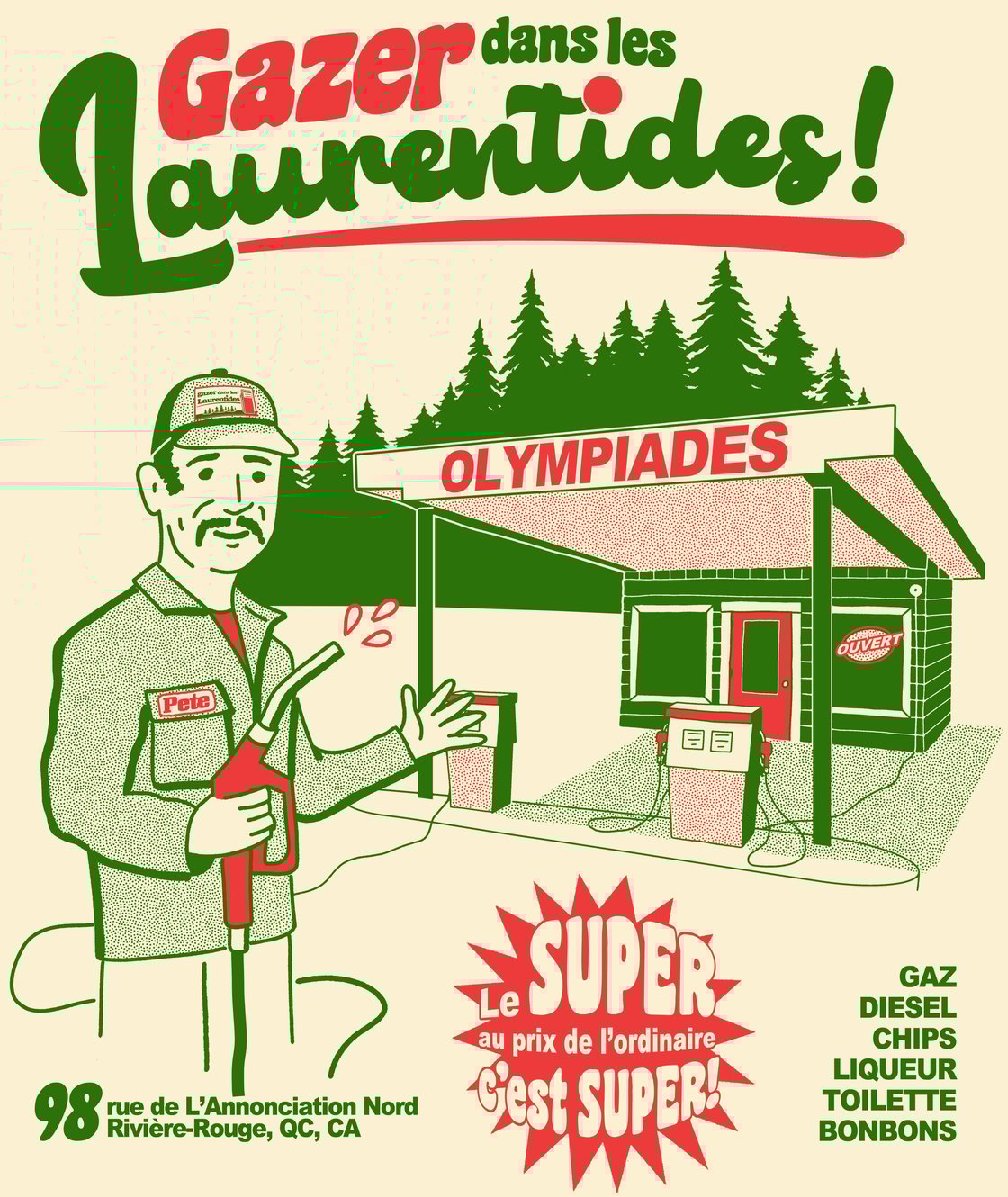 Image of GAZER DANS LES LAURENTIDES 🌲🌲🌲🌲🌲 T-SHIRT