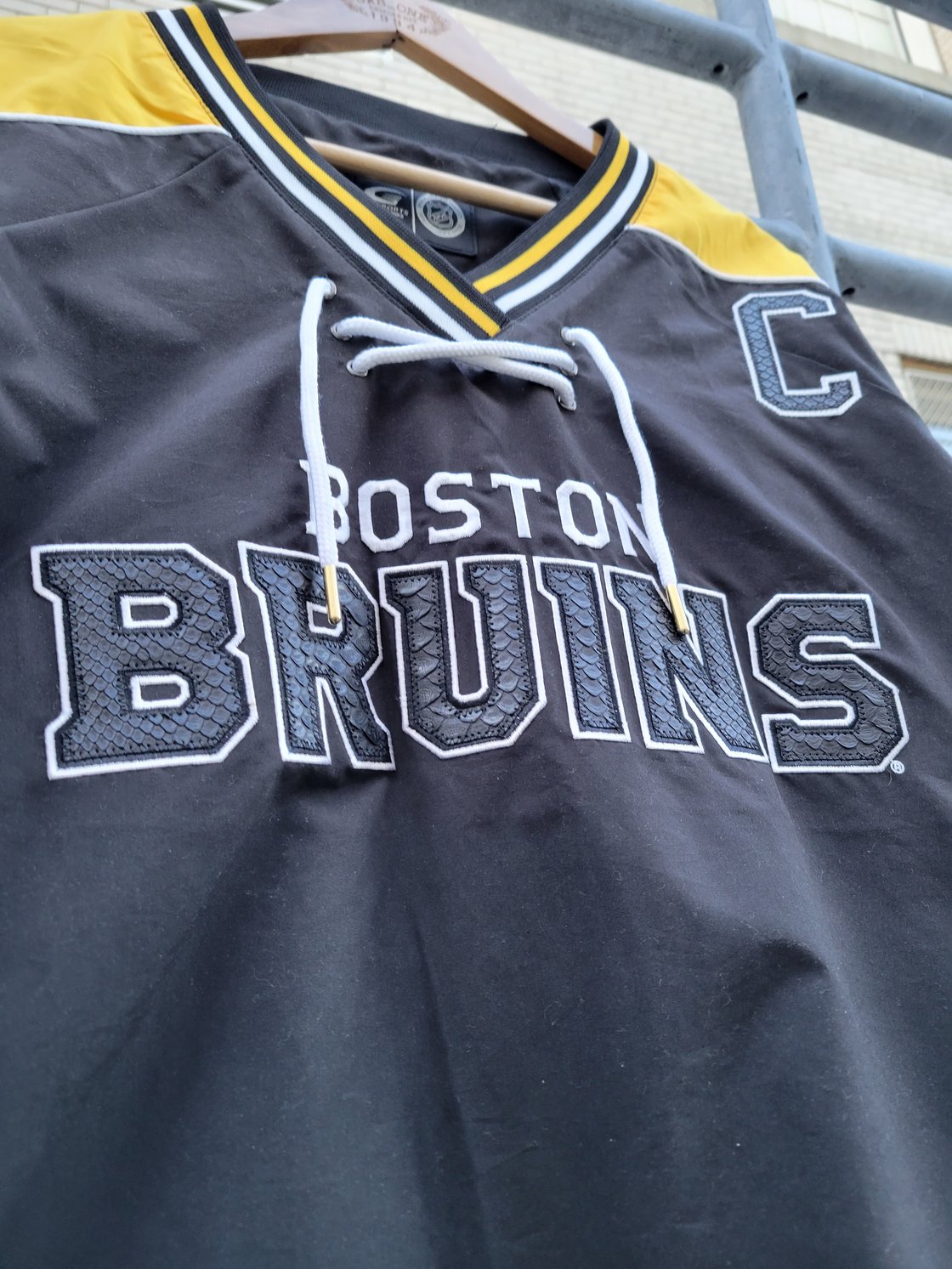 Image of Black Python Bruins Windbreaker