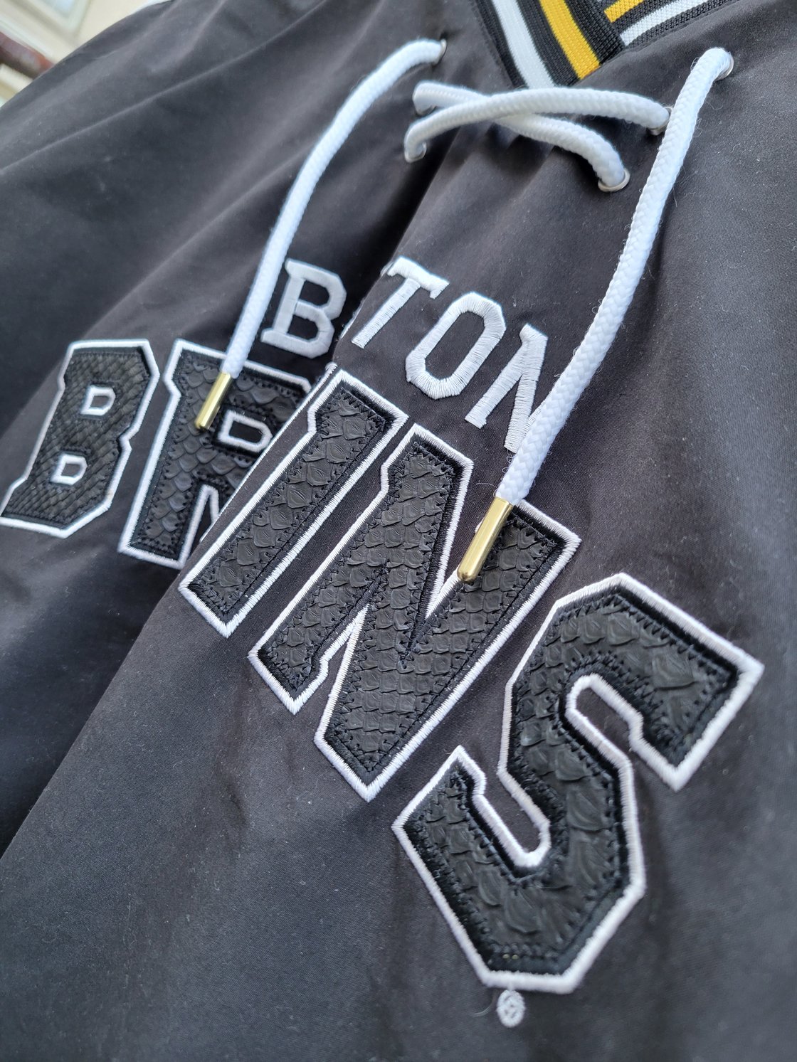Image of Black Python Bruins Windbreaker