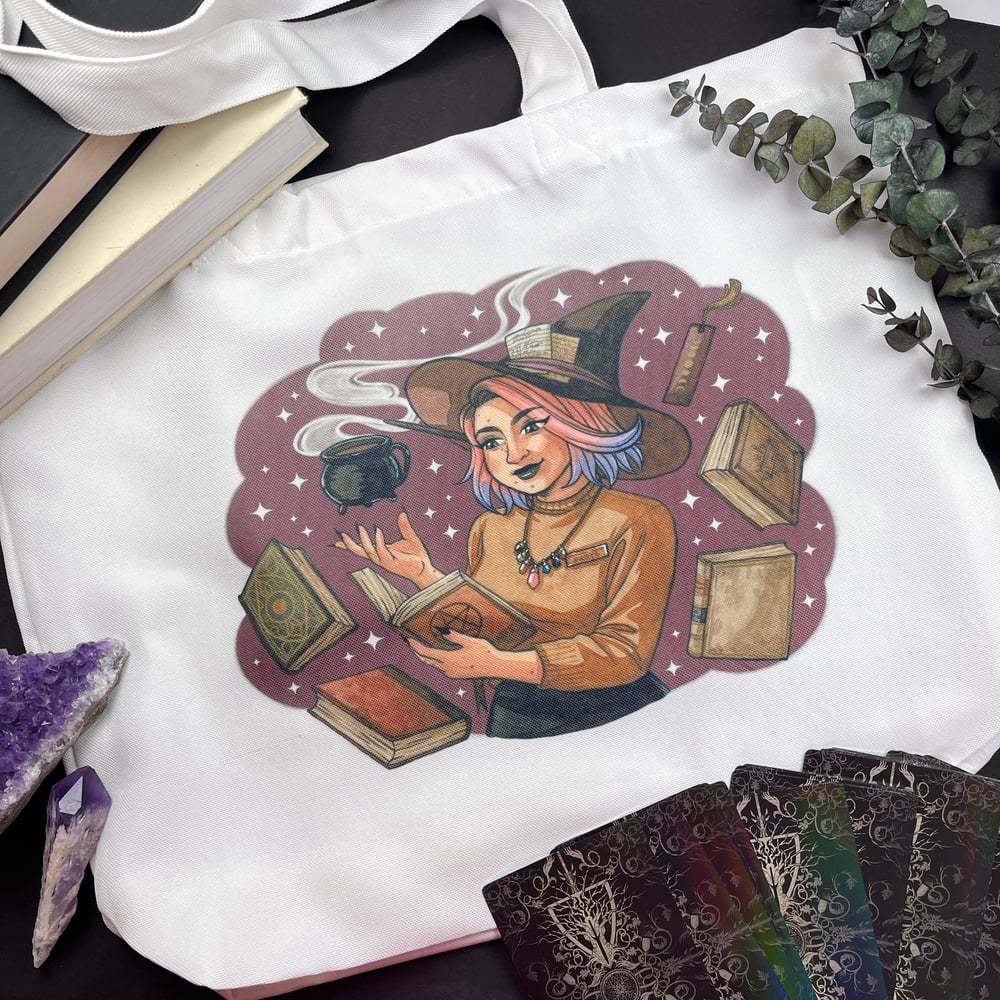 Librarian Witch Tote Bag
