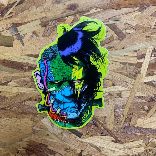 Image of FrankenHead by Juan Gedeon (Giant Colored Sticker)