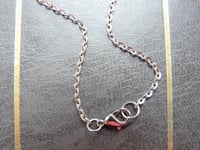 Image 5 of Roaring 20s Flapper Pendant Necklace on 18" Chain, Grey & Antique Silver