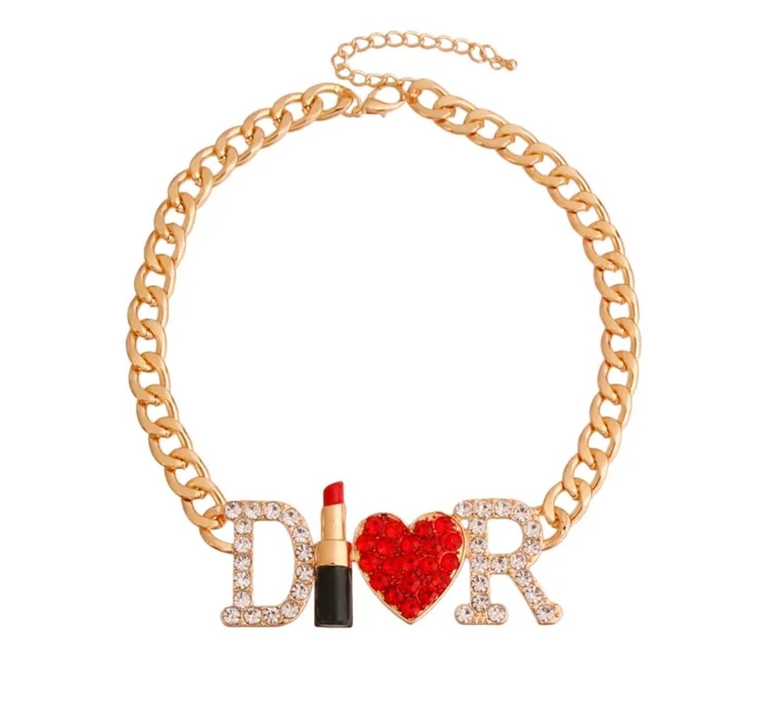 Image of Gold Dior Inspired necklace 