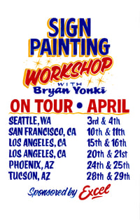 Sign Painting Workshop - WEST COAST TOUR