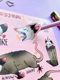 Image 2 of Opossum Sticker Set