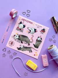 Image 1 of Opossum Sticker Set