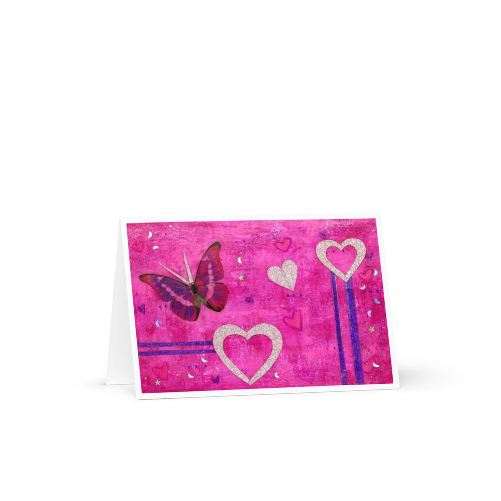 Image of Pink Butterfly Card