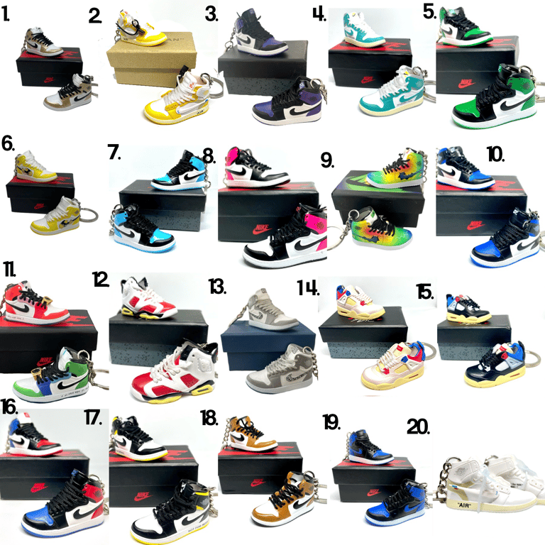 Retros 3D Mini Hand-Painted Sneakers